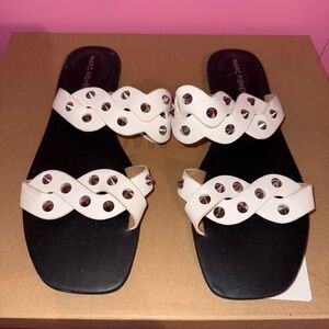 Marc Fisher Bodil Studded Slide Sandals Siz: 9.5